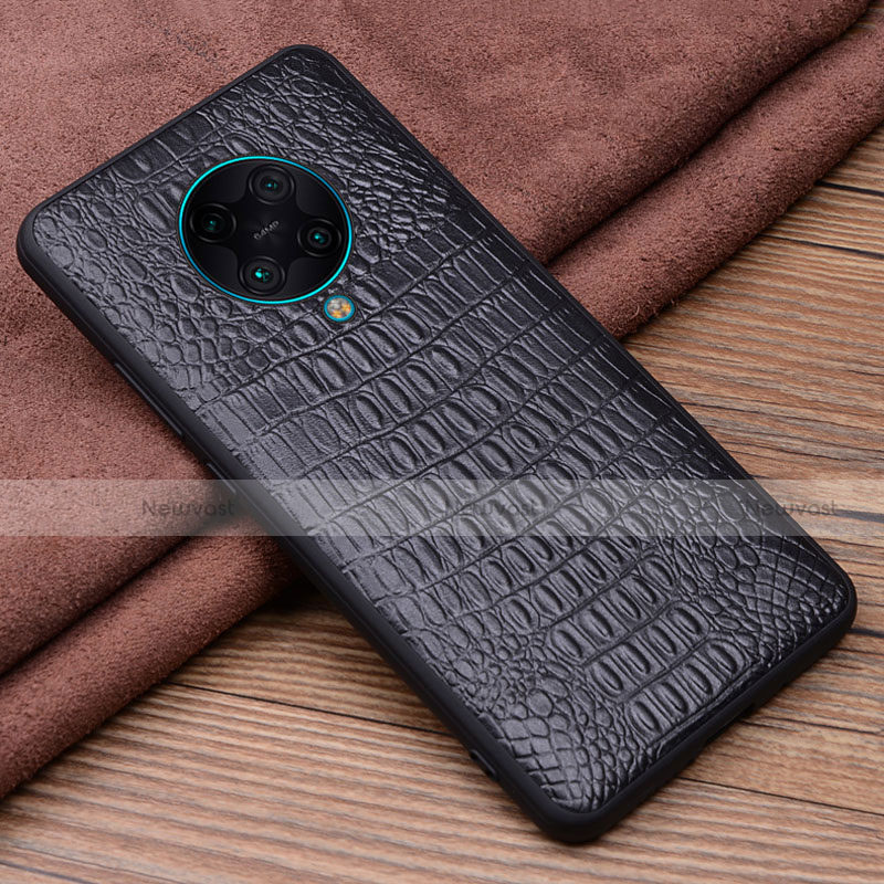 Soft Luxury Leather Snap On Case Cover R01 for Xiaomi Redmi K30 Pro 5G Black