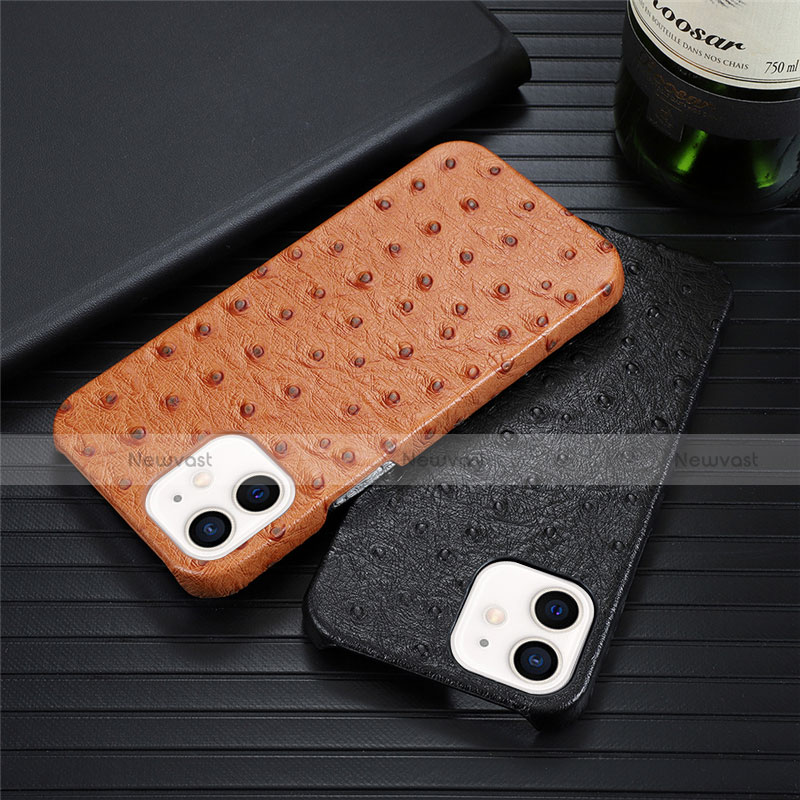 Soft Luxury Leather Snap On Case Cover R02 for Apple iPhone 12 Mini
