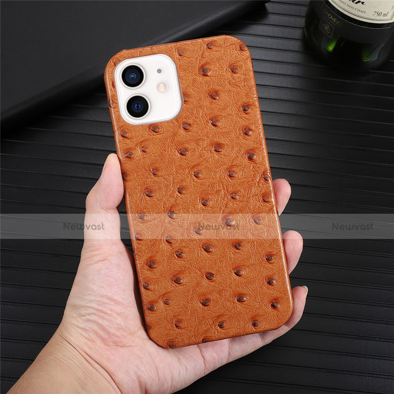 Soft Luxury Leather Snap On Case Cover R02 for Apple iPhone 12 Mini