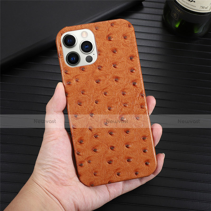 Soft Luxury Leather Snap On Case Cover R02 for Apple iPhone 12 Pro Max