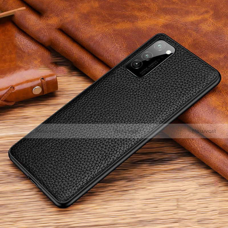 Soft Luxury Leather Snap On Case Cover R02 for Huawei Honor View 30 5G Black
