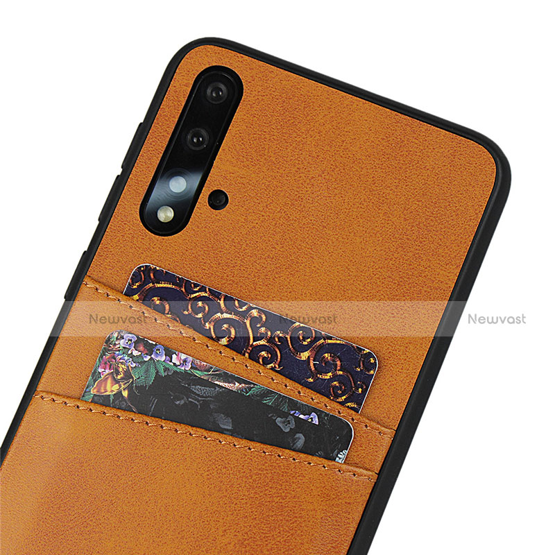 Soft Luxury Leather Snap On Case Cover R02 for Huawei Nova 5