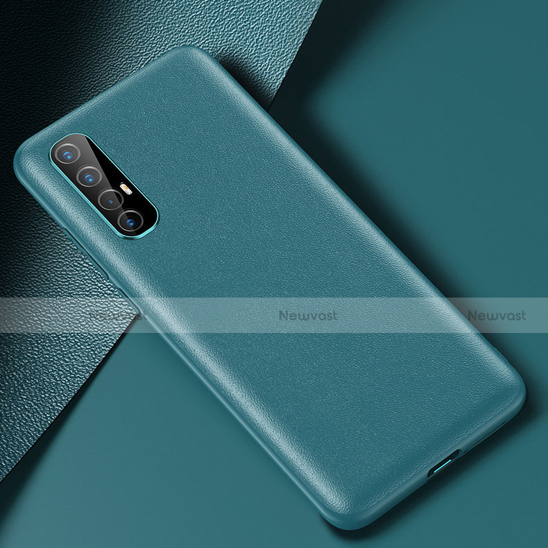 Soft Luxury Leather Snap On Case Cover R02 for Oppo Find X2 Neo Green