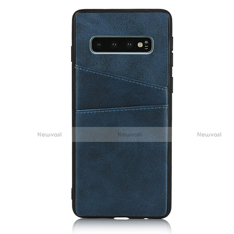 Soft Luxury Leather Snap On Case Cover R02 for Samsung Galaxy S10
