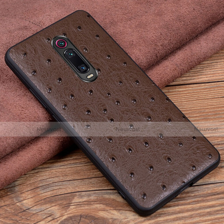 Soft Luxury Leather Snap On Case Cover R02 for Xiaomi Redmi K20 Brown