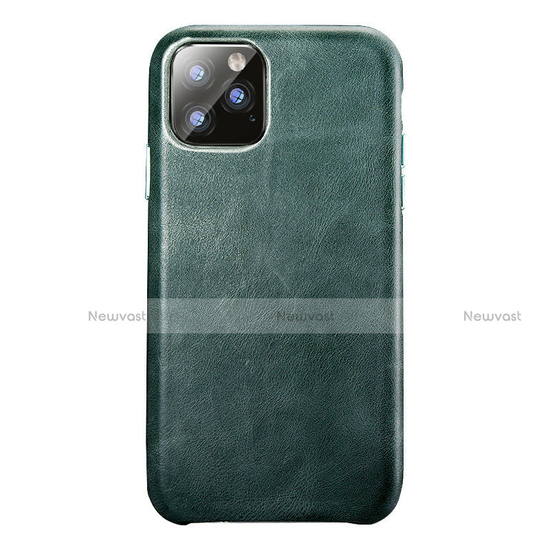Soft Luxury Leather Snap On Case Cover R03 for Apple iPhone 11 Pro Max Green