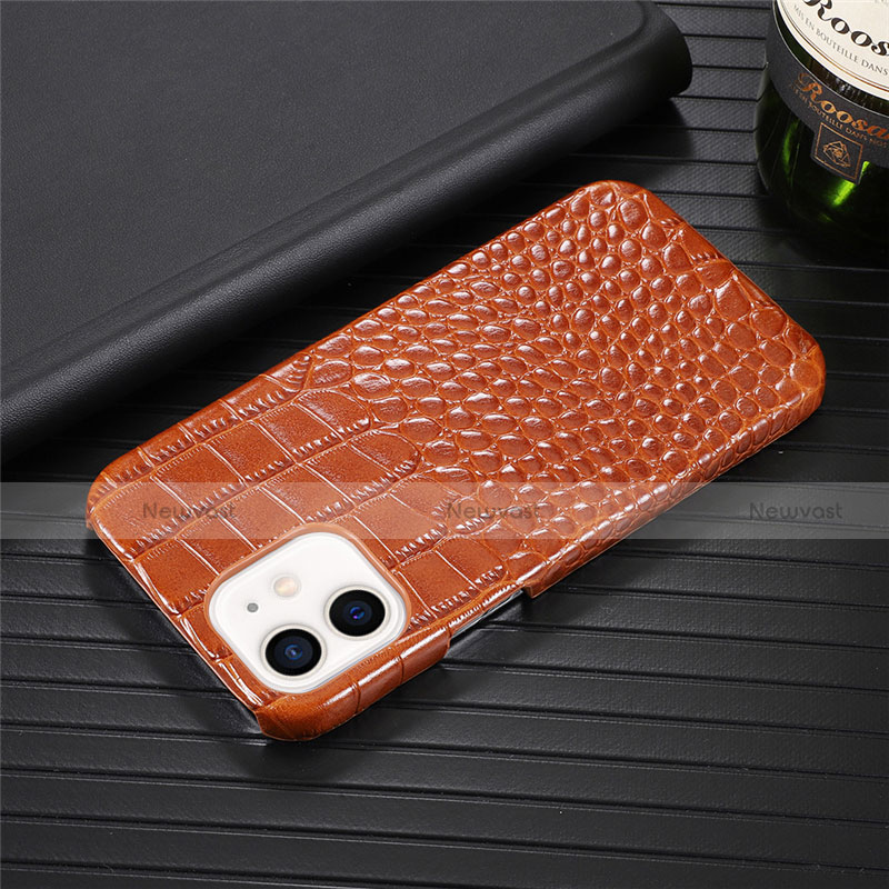 Soft Luxury Leather Snap On Case Cover R03 for Apple iPhone 12