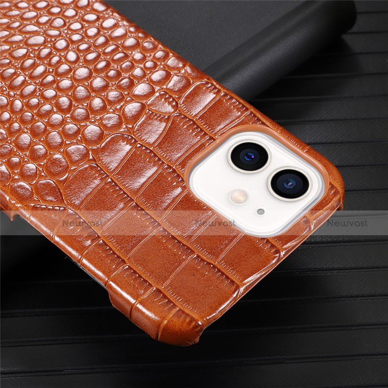 Soft Luxury Leather Snap On Case Cover R03 for Apple iPhone 12