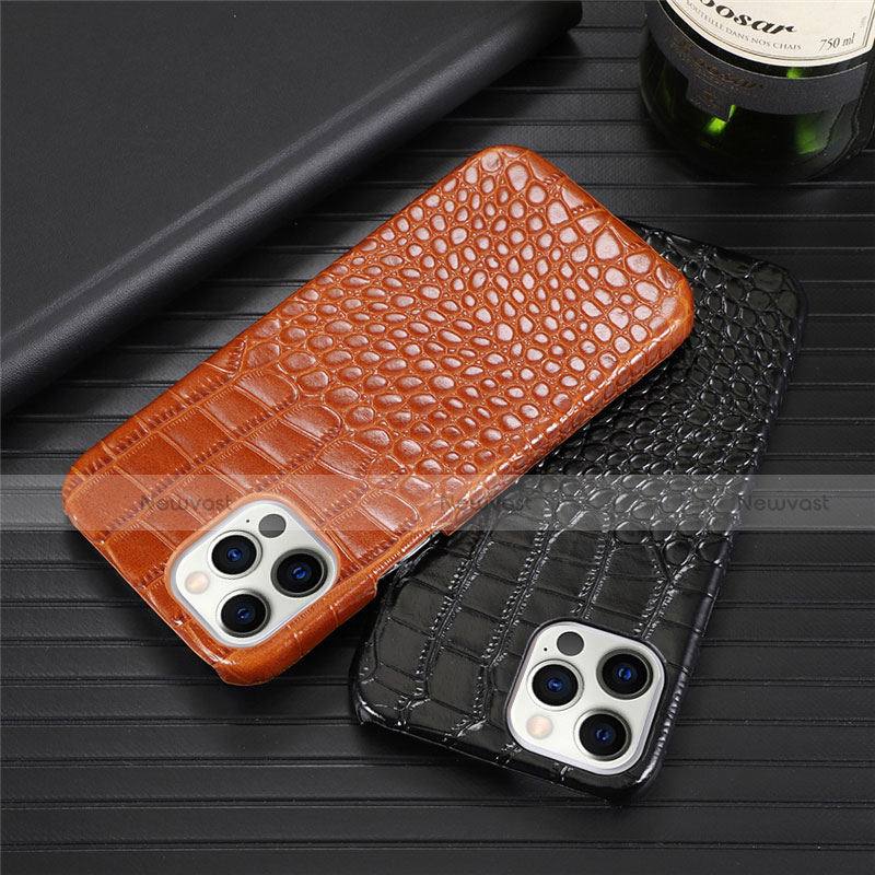 Soft Luxury Leather Snap On Case Cover R03 for Apple iPhone 12 Pro