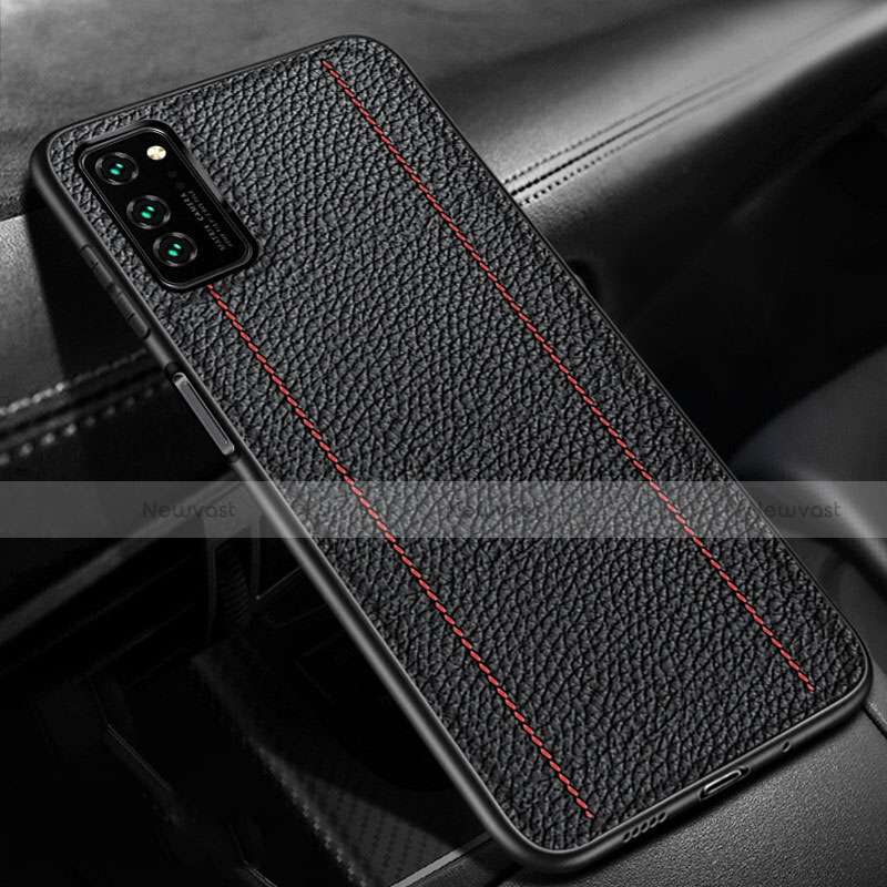 Soft Luxury Leather Snap On Case Cover R03 for Huawei Honor V30 Pro 5G Black