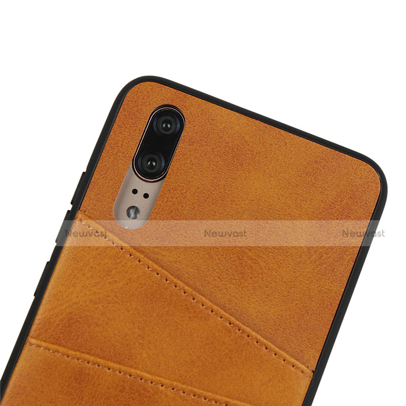 Soft Luxury Leather Snap On Case Cover R03 for Huawei P20