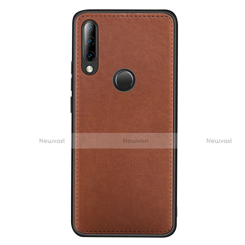 Soft Luxury Leather Snap On Case Cover R03 for Huawei P30 Lite Brown