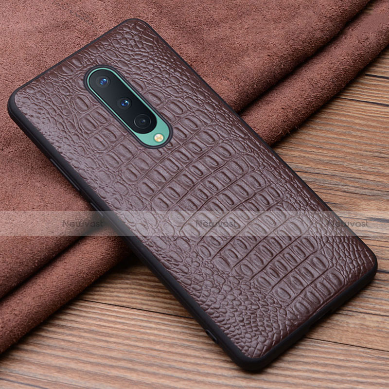 Soft Luxury Leather Snap On Case Cover R03 for OnePlus 8