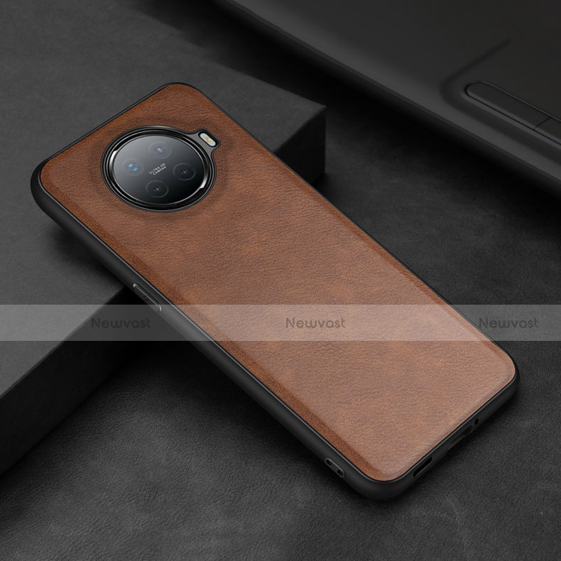 Soft Luxury Leather Snap On Case Cover R03 for Oppo Ace2 Brown