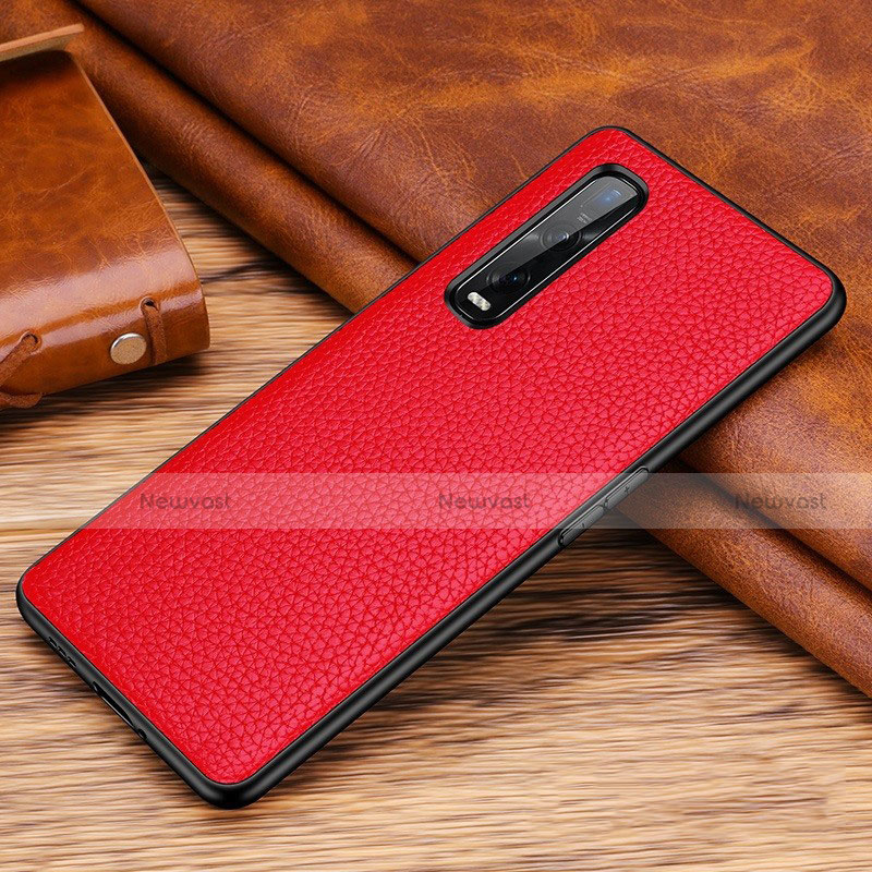 Soft Luxury Leather Snap On Case Cover R03 for Oppo Find X2 Pro