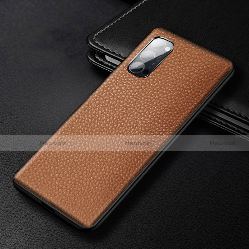 Soft Luxury Leather Snap On Case Cover R03 for Oppo Reno4 5G