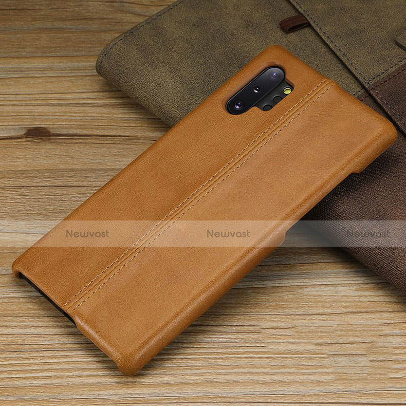 Soft Luxury Leather Snap On Case Cover R03 for Samsung Galaxy Note 10 Plus