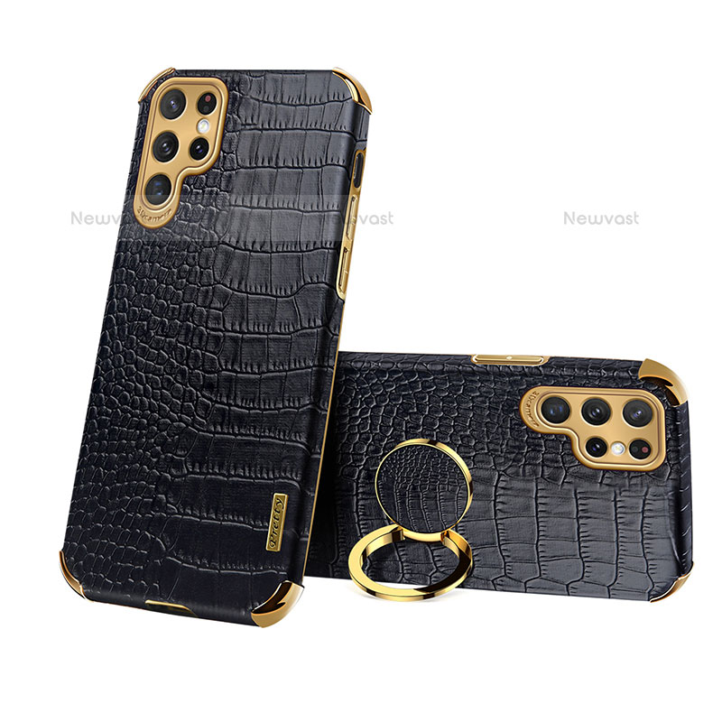 Soft Luxury Leather Snap On Case Cover R03 for Samsung Galaxy S22 Ultra 5G