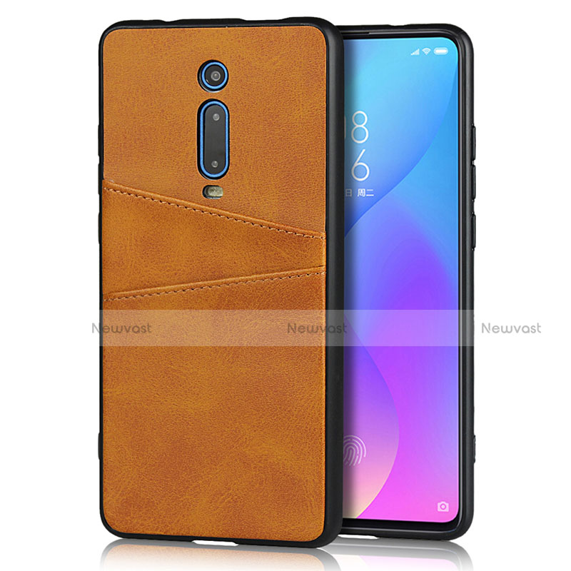 Soft Luxury Leather Snap On Case Cover R03 for Xiaomi Mi 9T Orange