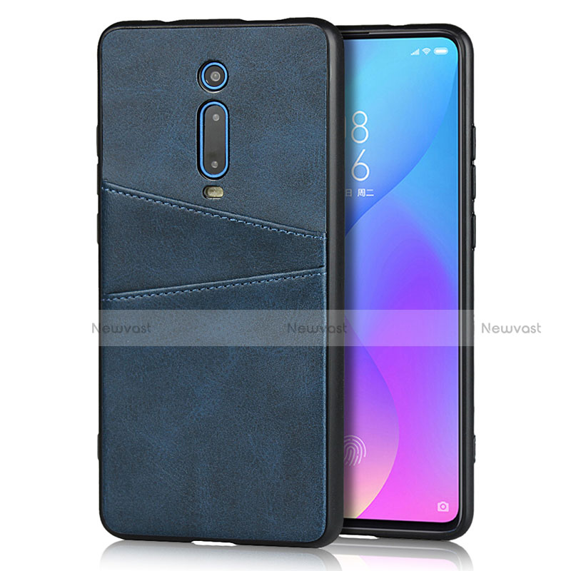 Soft Luxury Leather Snap On Case Cover R03 for Xiaomi Mi 9T Pro Blue