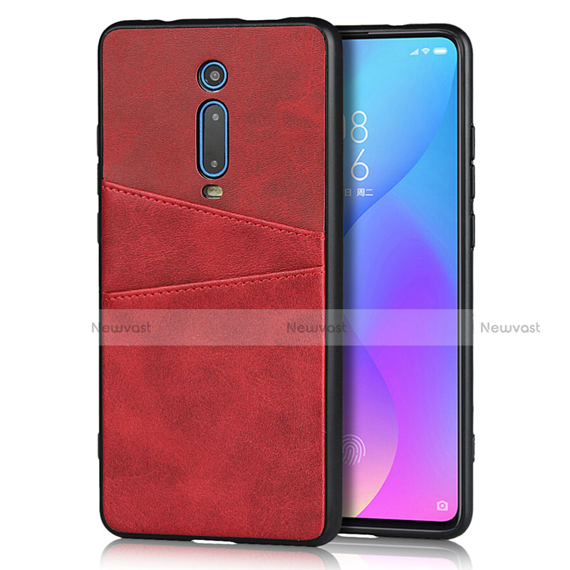 Soft Luxury Leather Snap On Case Cover R03 for Xiaomi Mi 9T Pro Red