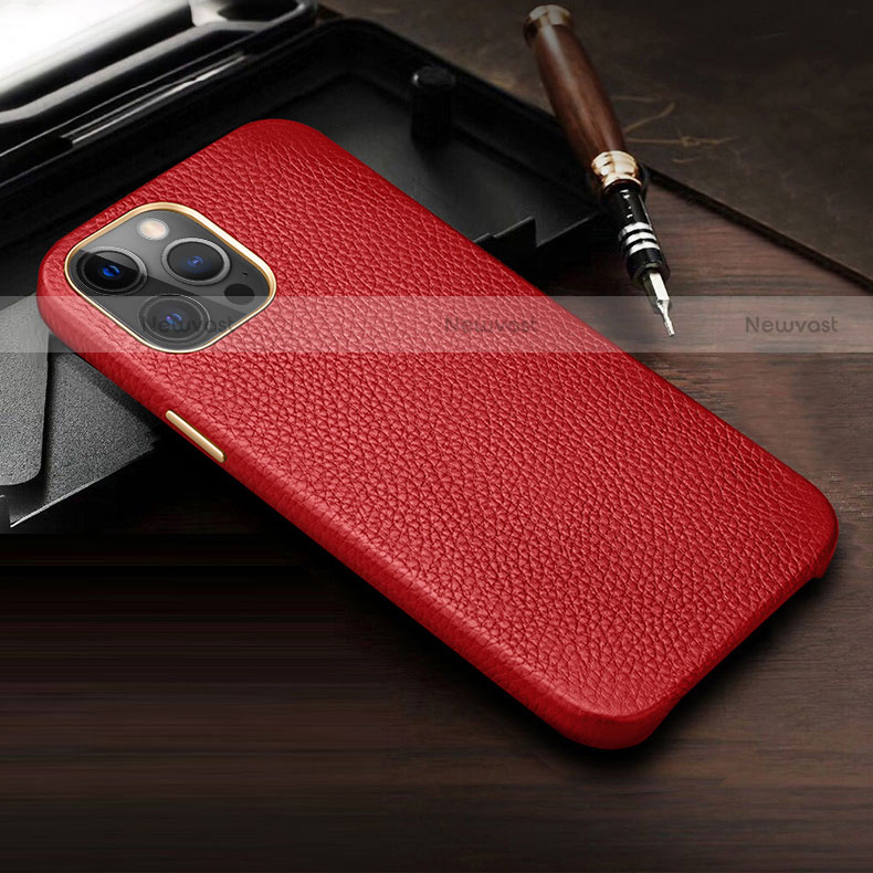 Soft Luxury Leather Snap On Case Cover R04 for Apple iPhone 12 Pro