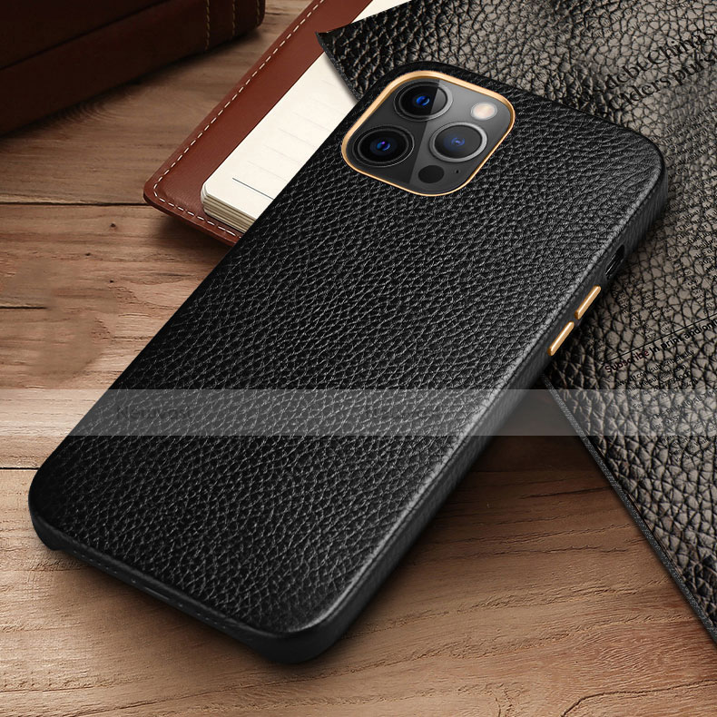 Soft Luxury Leather Snap On Case Cover R04 for Apple iPhone 12 Pro Max