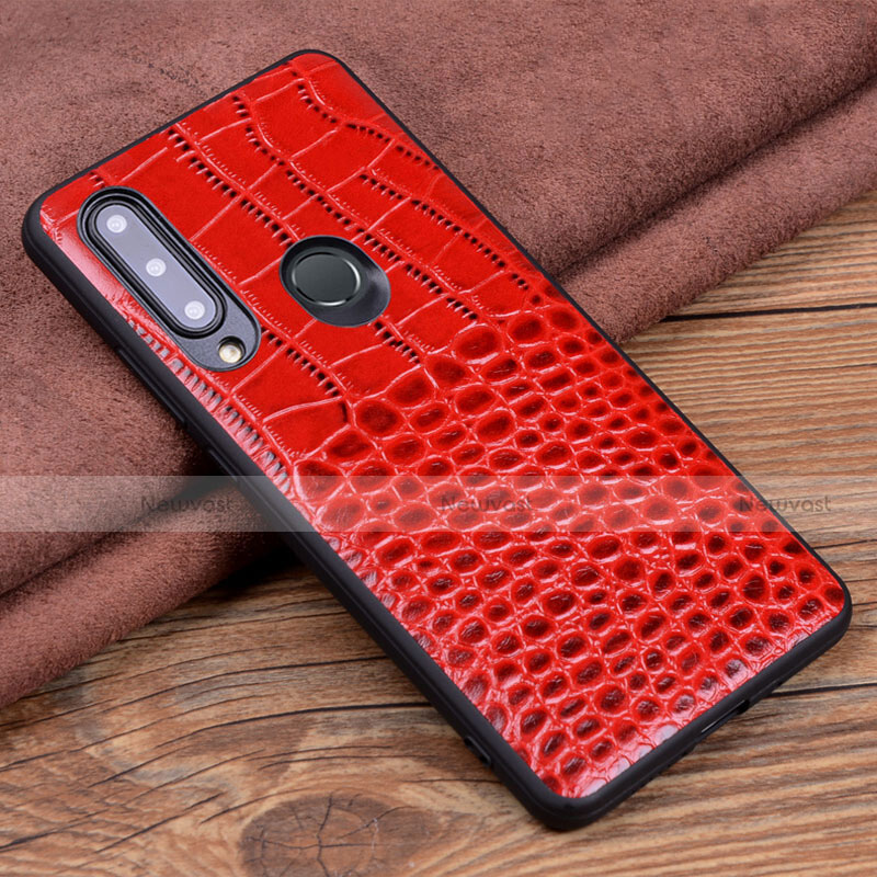 Soft Luxury Leather Snap On Case Cover R04 for Huawei Honor 20 Lite Red