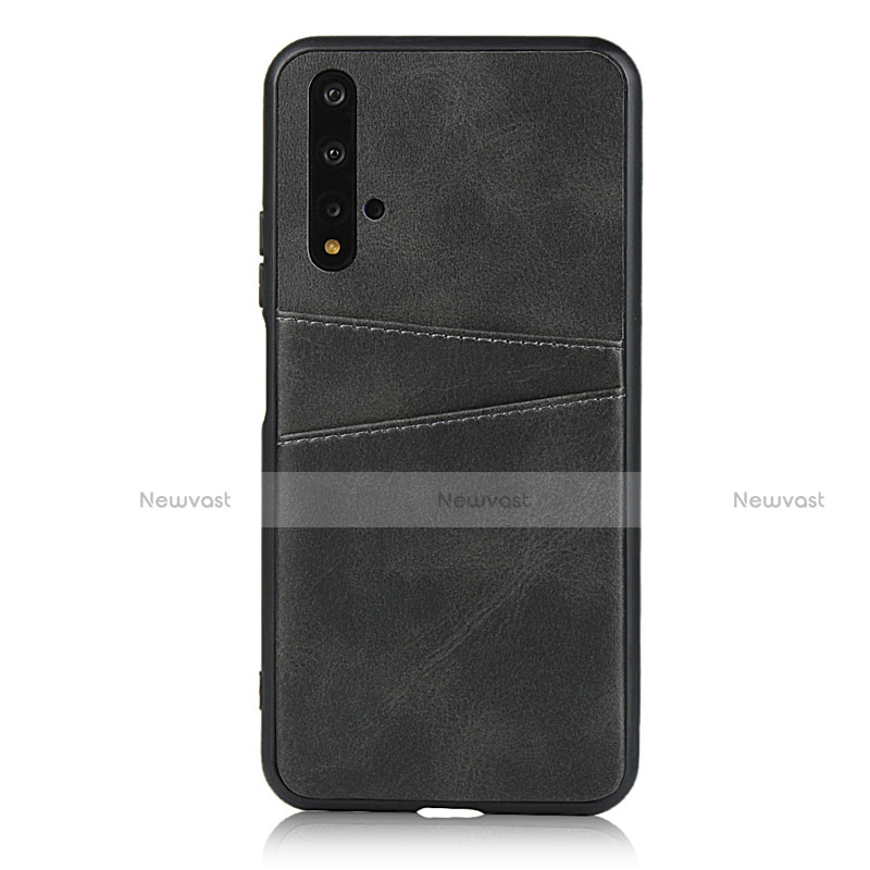 Soft Luxury Leather Snap On Case Cover R04 for Huawei Nova 5T