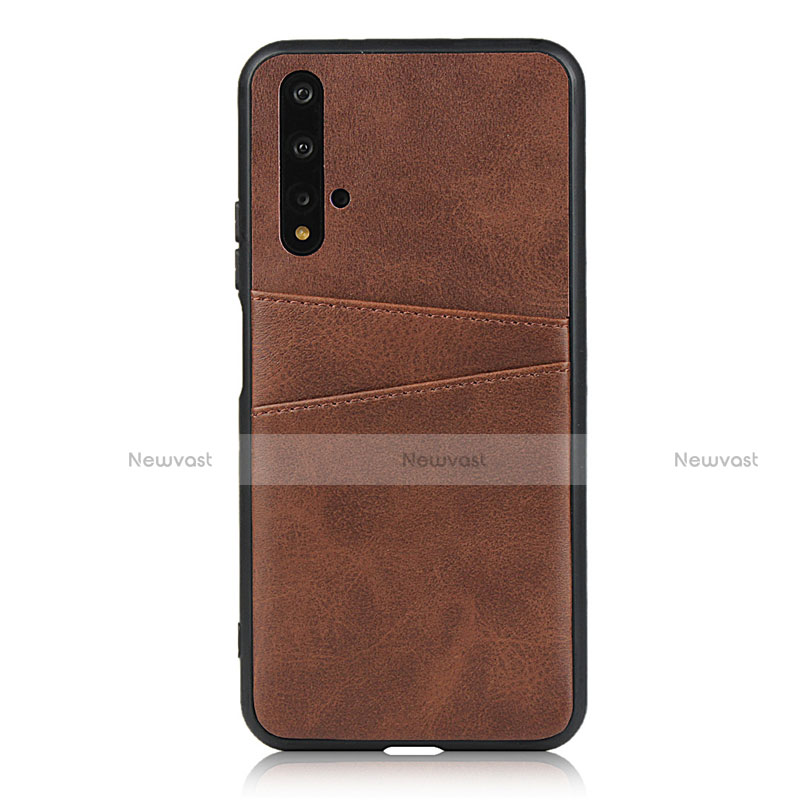 Soft Luxury Leather Snap On Case Cover R04 for Huawei Nova 5T