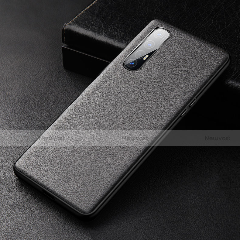 Soft Luxury Leather Snap On Case Cover R04 for Oppo Find X2 Neo Black
