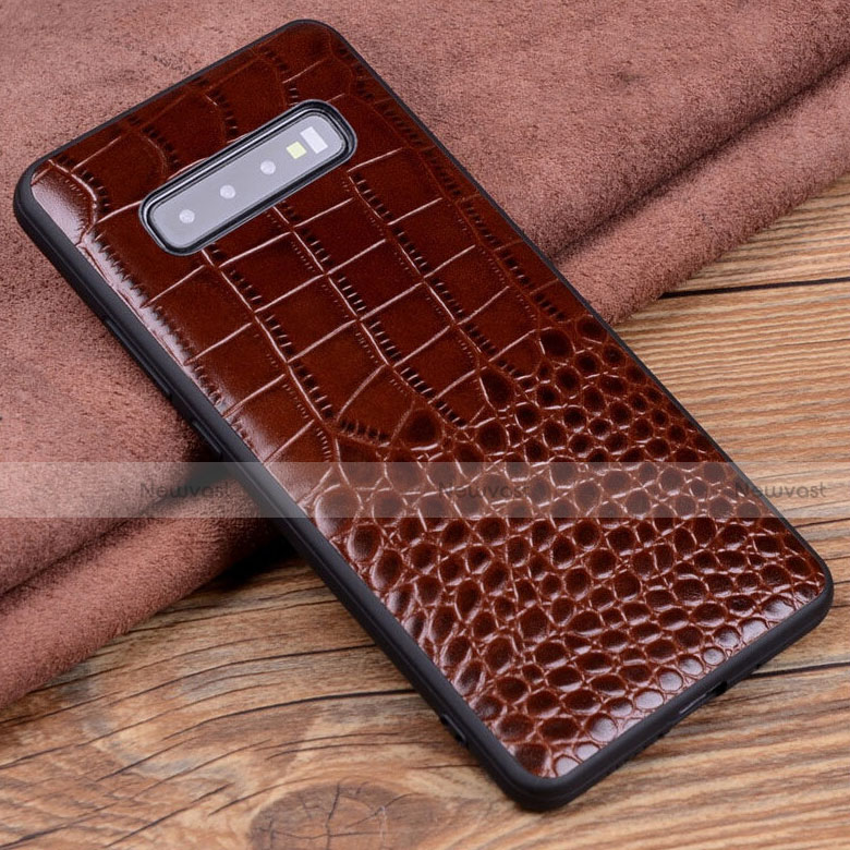 Soft Luxury Leather Snap On Case Cover R04 for Samsung Galaxy S10 5G