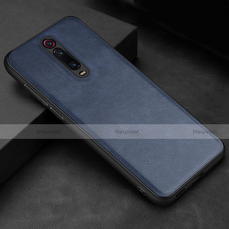 Soft Luxury Leather Snap On Case Cover R04 for Xiaomi Mi 9T Blue