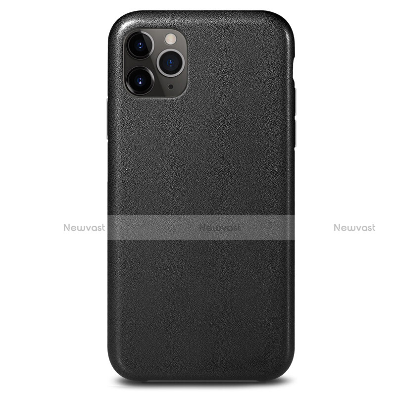 Soft Luxury Leather Snap On Case Cover R05 for Apple iPhone 11 Pro Black