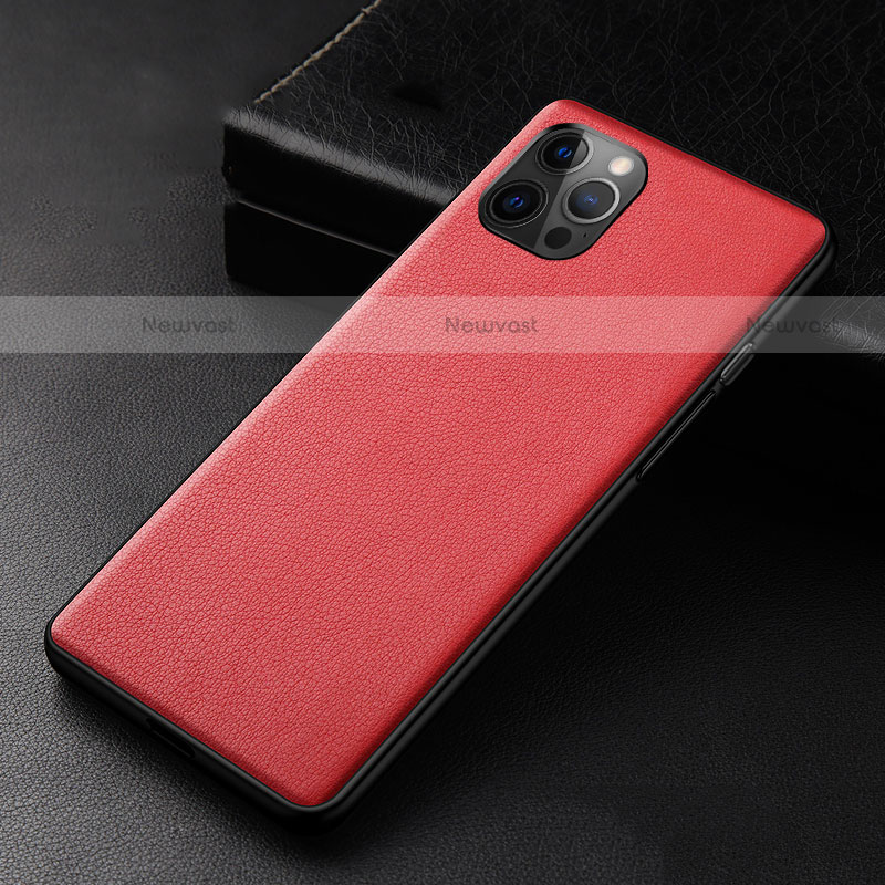 Soft Luxury Leather Snap On Case Cover R05 for Apple iPhone 12 Pro