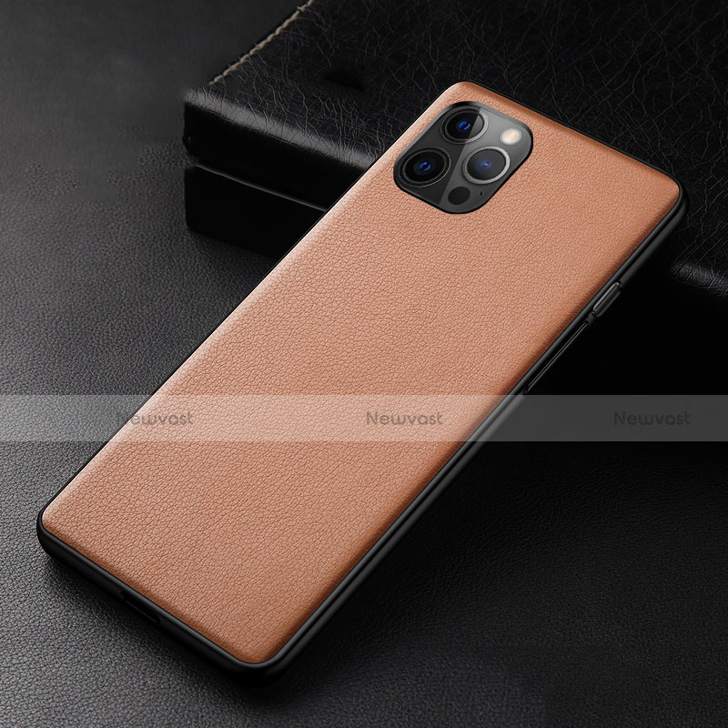 Soft Luxury Leather Snap On Case Cover R05 for Apple iPhone 12 Pro Max