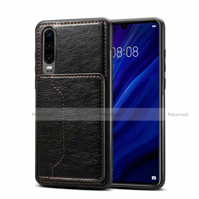 Soft Luxury Leather Snap On Case Cover R05 for Huawei P30