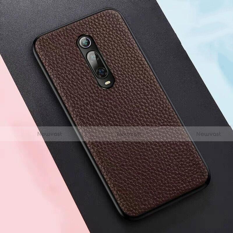 Soft Luxury Leather Snap On Case Cover R05 for Xiaomi Mi 9T Brown
