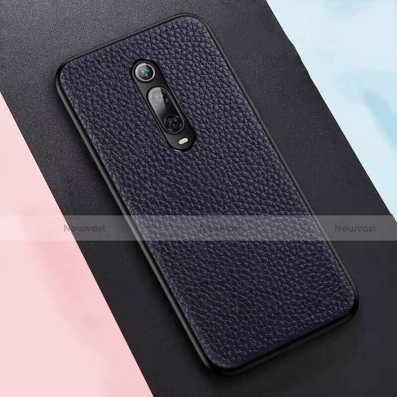 Soft Luxury Leather Snap On Case Cover R05 for Xiaomi Mi 9T Pro Blue
