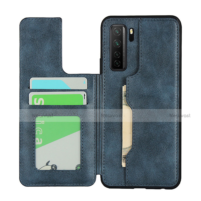 Soft Luxury Leather Snap On Case Cover R06 for Huawei Nova 7 SE 5G