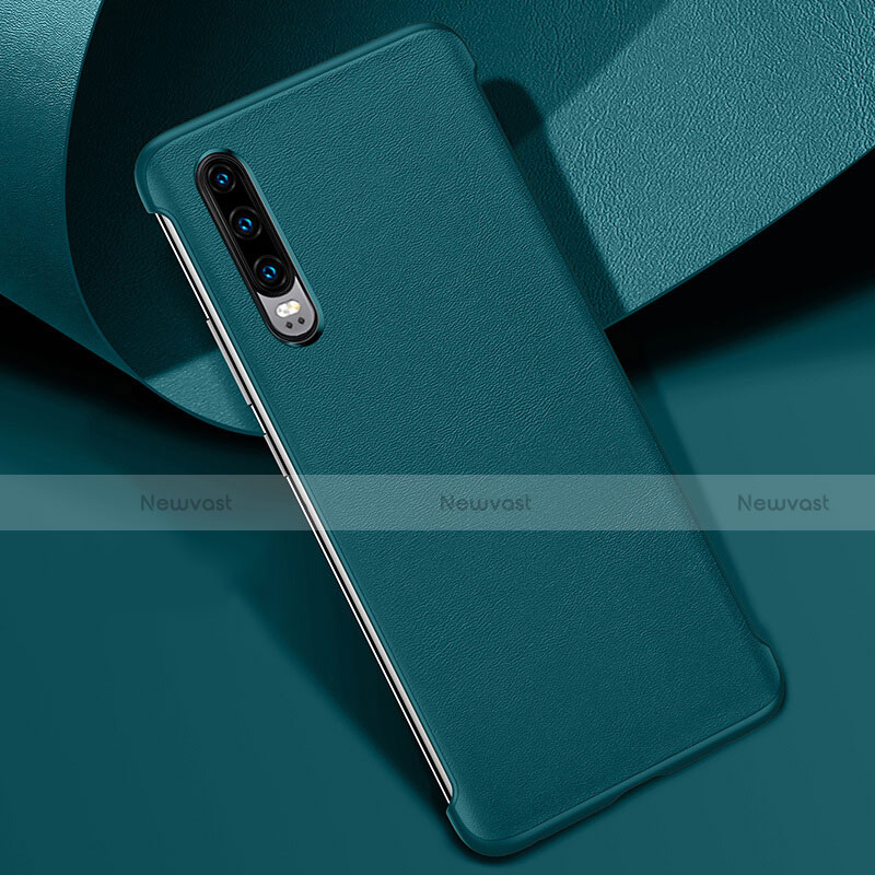 Soft Luxury Leather Snap On Case Cover R06 for Huawei P30 Green