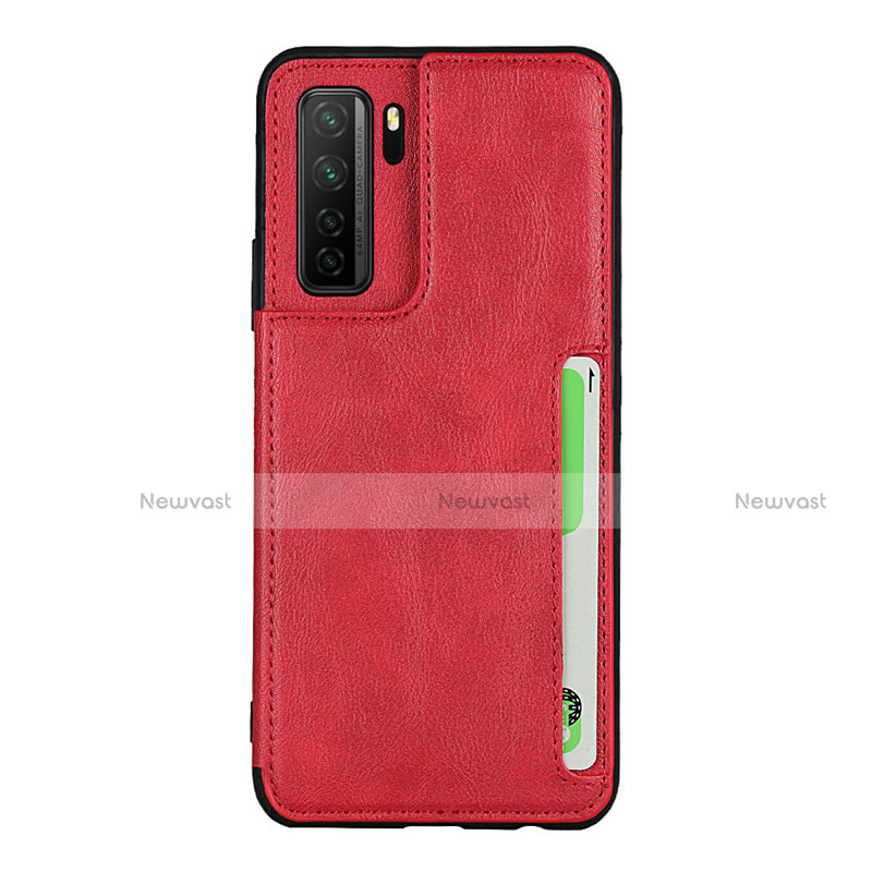 Soft Luxury Leather Snap On Case Cover R06 for Huawei P40 Lite 5G