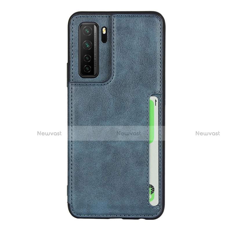 Soft Luxury Leather Snap On Case Cover R06 for Huawei P40 Lite 5G