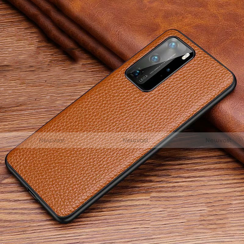 Soft Luxury Leather Snap On Case Cover R06 for Huawei P40 Pro