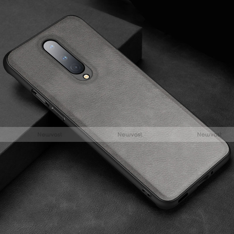 Soft Luxury Leather Snap On Case Cover R06 for OnePlus 8