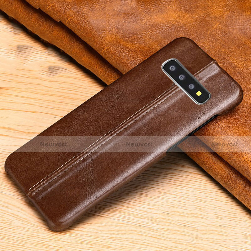 Soft Luxury Leather Snap On Case Cover R06 for Samsung Galaxy S10