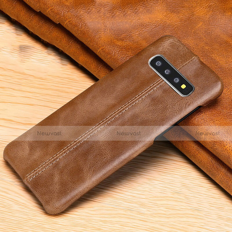 Soft Luxury Leather Snap On Case Cover R06 for Samsung Galaxy S10 5G