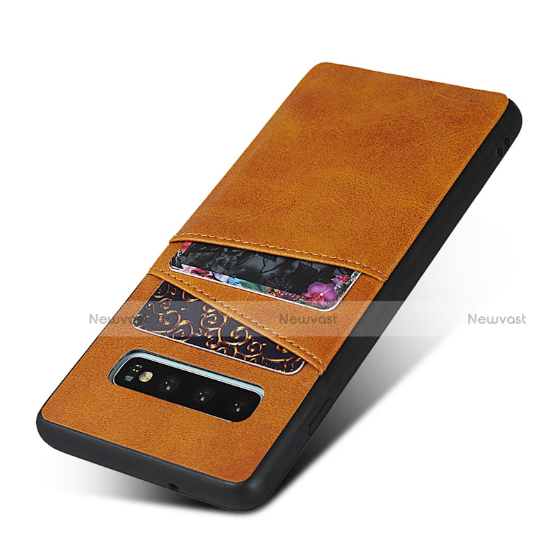 Soft Luxury Leather Snap On Case Cover R06 for Samsung Galaxy S10 Plus