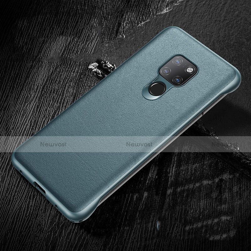 Soft Luxury Leather Snap On Case Cover R07 for Huawei Mate 20 Green