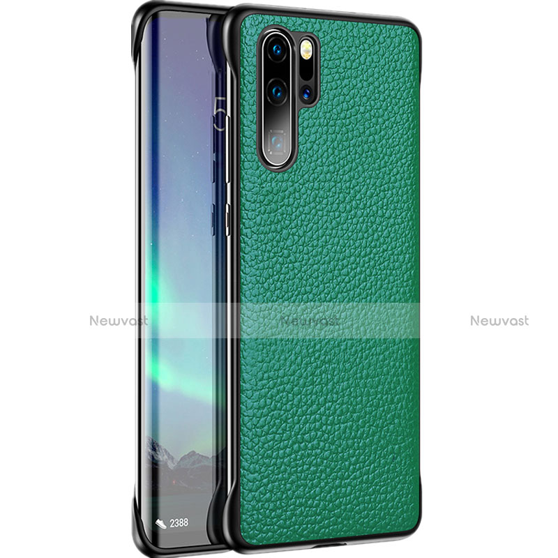 Soft Luxury Leather Snap On Case Cover R07 for Huawei P30 Pro Green
